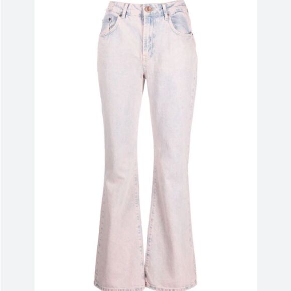 NWT Charlie High Waist Slim Flared Denim Jeans - Pink Haze - Picture 3 of 10